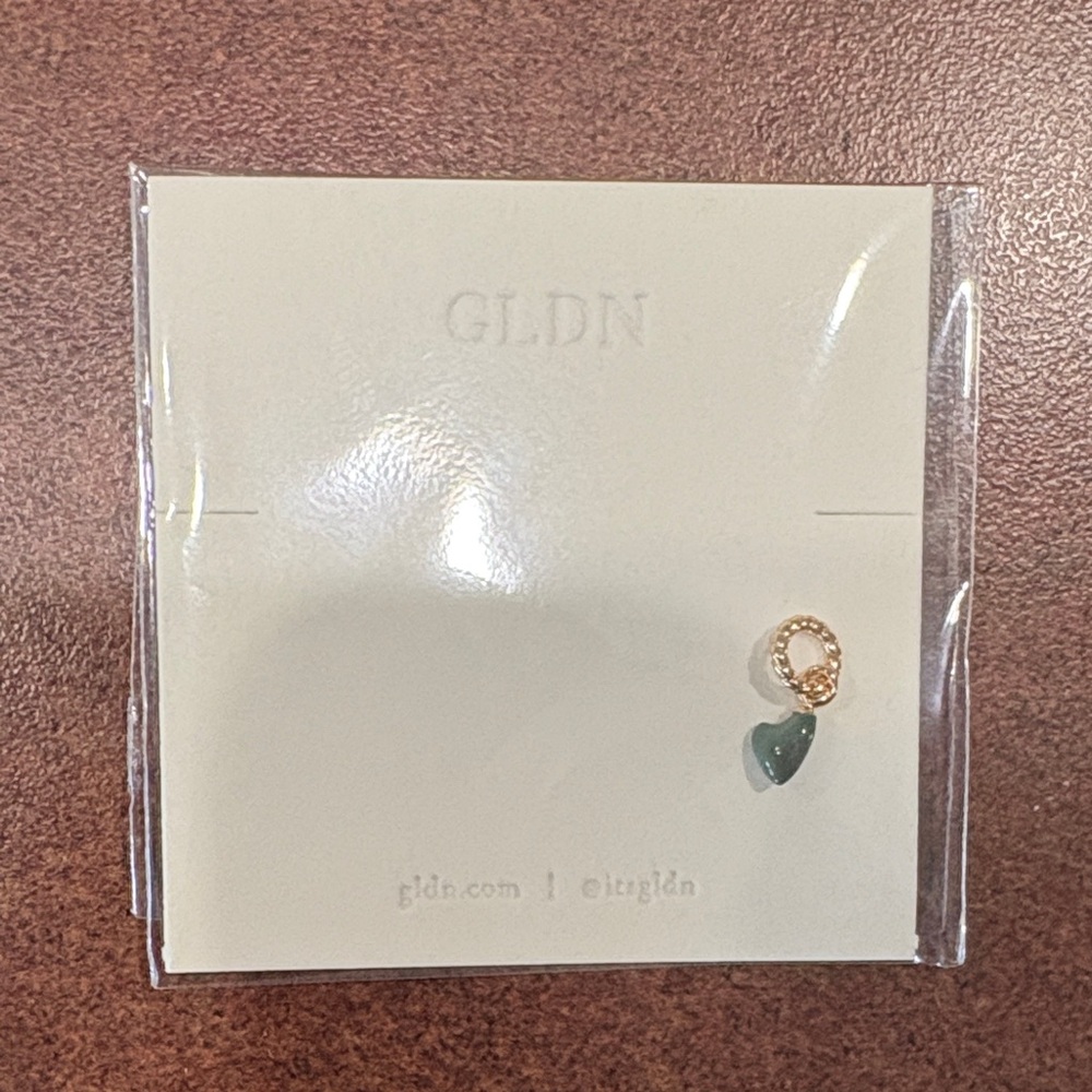 New GLDN enamel heart charm